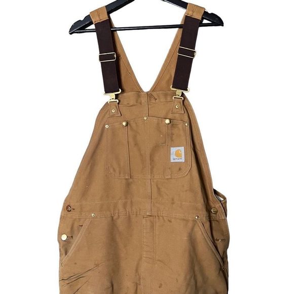 Carhartt Quilt Lined Bib Overalls 40X34 - Picture 2 of 7
